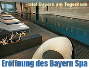 Hotel Bayern am Tegernsee. Das Vier-Sterne-Superior-Hotel Bayern am Tegernsee eröffnete neue Spa-Räume mit Seeblick (Foto: Hotel Bayern)